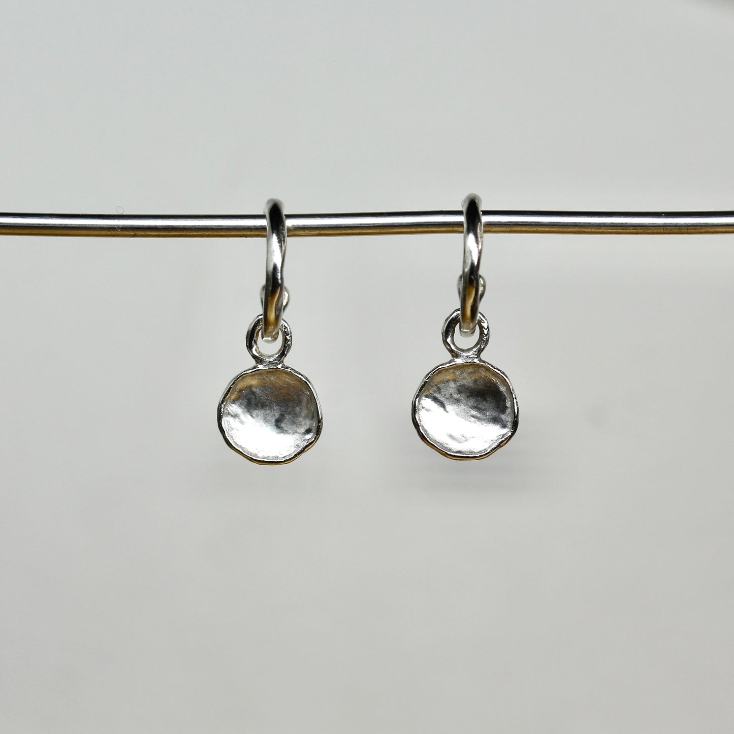 Mini Shell Petal Charm Hoops
