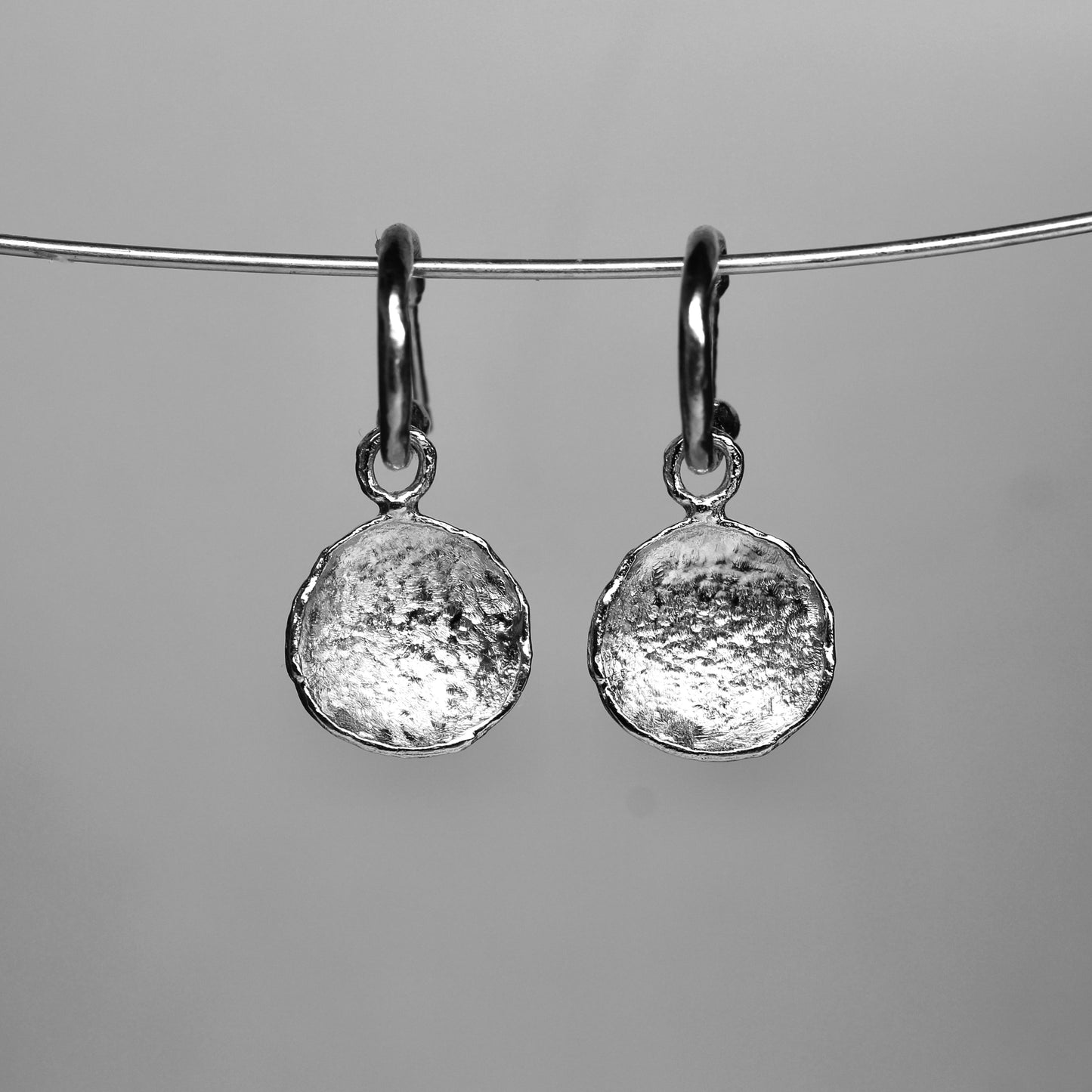 Shell Petal Charm Hoops