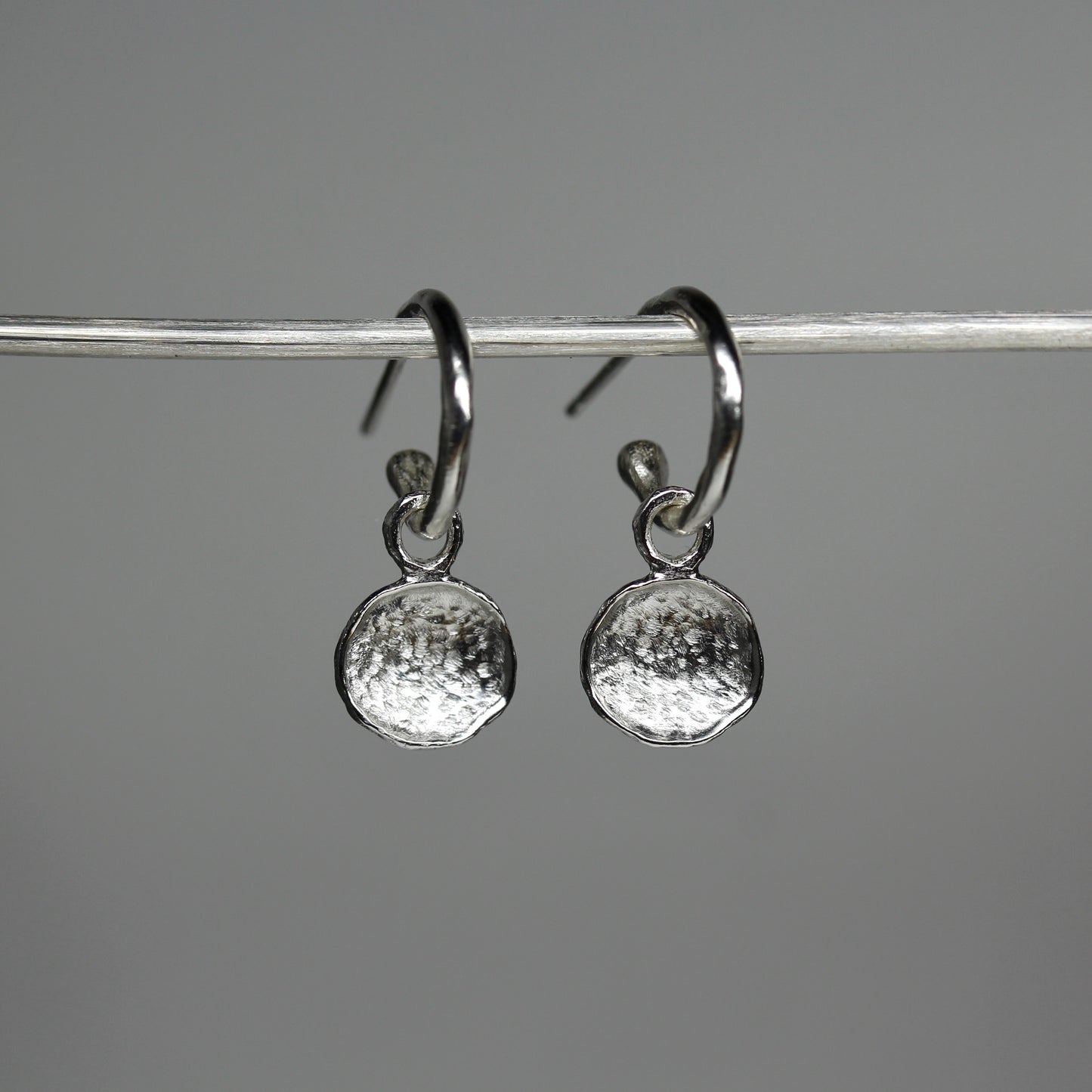 Mini Shell Petal Charm Hoops
